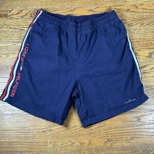 Vintage Tommy Hilfiger Shorts XL Spell Out‎ Striped Y2K 90’s Cotton Blue Men’s